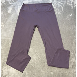 Adanola High Rise Leggings Womens 2XL Purple Workout Athletic Stretch 7/8 Length